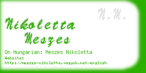 nikoletta meszes business card